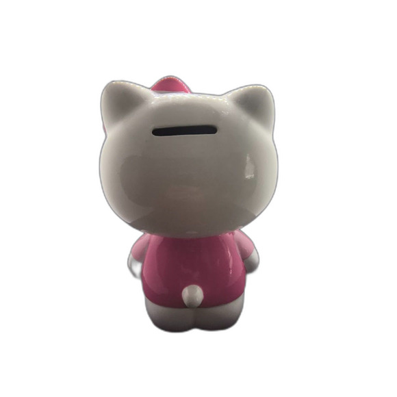 Hello Kitty Sanrio Ceramic Coin Piggy Bank 9" – Pink Dress & Bow, Cute Gift - Picture 3 of 4